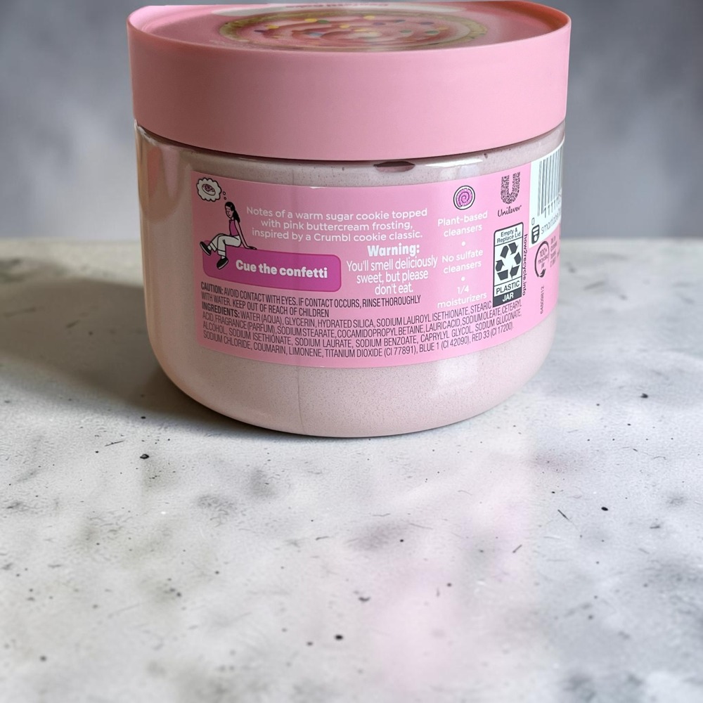 Dove x Crumbl Confetti Cake Body Scrub 15 oz Pink Limited Edition Exfoliator - Picture 5 of 6